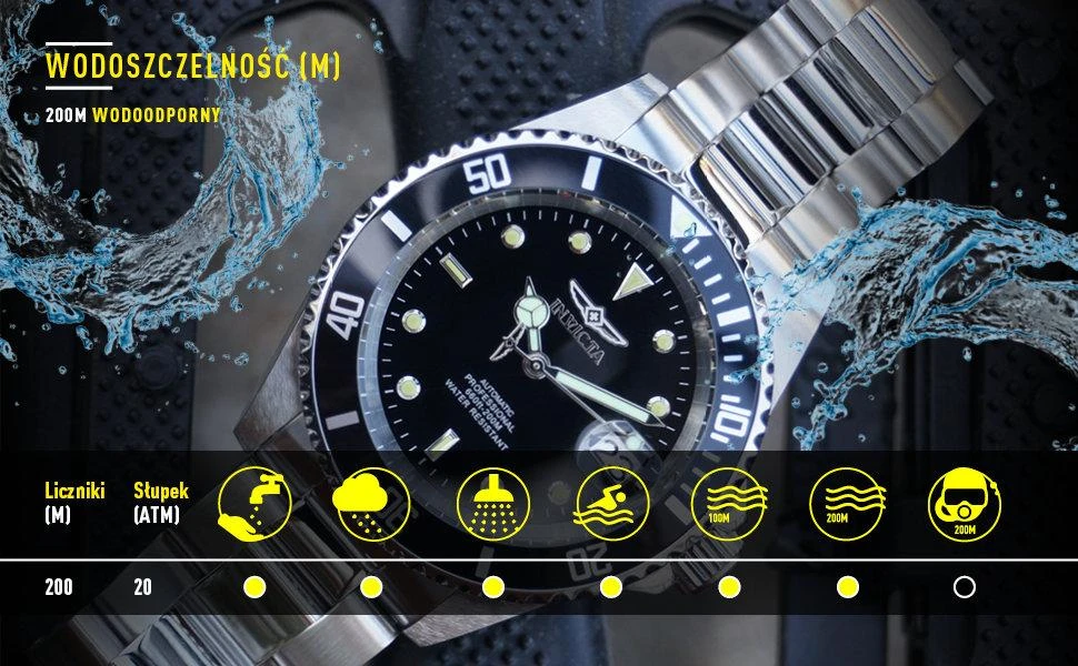 Laikrodis vyrams INVICTA PRO DIVER 30024 - WR100, koperta 43mm (zv011a)