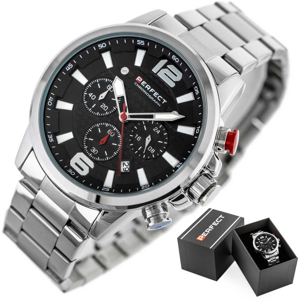 Laikrodis vyrams PERFECT M506CH-02 - CHRONOGRAF (zp382a) + dėžutė