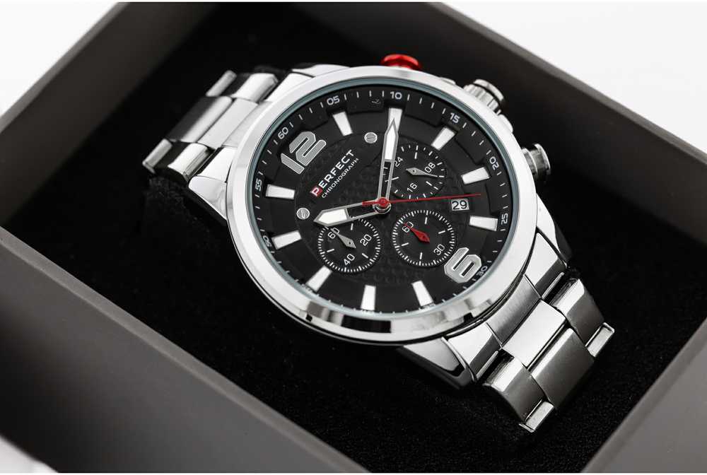 Laikrodis vyrams PERFECT M506CH-02 - CHRONOGRAF (zp382a) + dėžutė