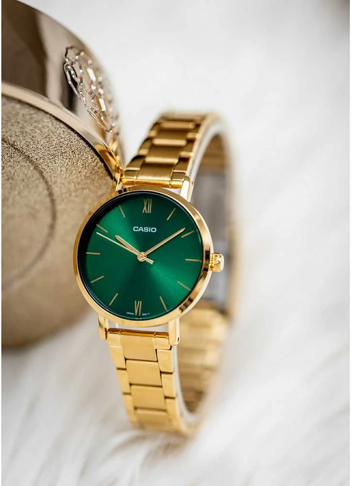 Laikrodis moterims CASIO LTP-VT02G-3A KLASYKA + dėžutė