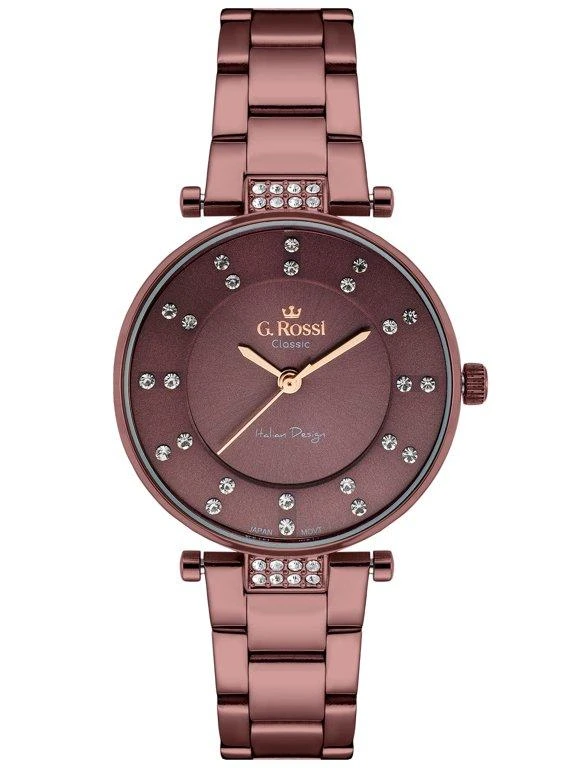 Laikrodis moterims G. ROSSI - C5131B-2B3 (zg780d) violet + dėžutė