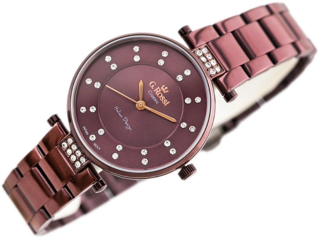 Laikrodis moterims G. ROSSI - C5131B-2B3 (zg780d) violet + dėžutė