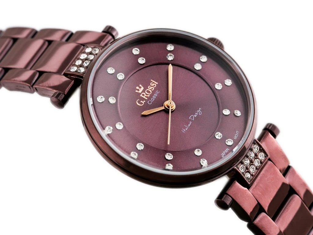 Laikrodis moterims G. ROSSI - C5131B-2B3 (zg780d) violet + dėžutė