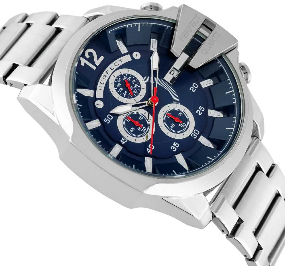 PERFECT VYRIŠKAS LAIKRODIS M513CH-04 - CHRONOGRAFAS (zp387d) + DĖŽUTĖ