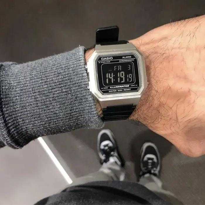 UNISEX CASIO W-217HM-7B LAIKRODIS + DĖŽĖ
