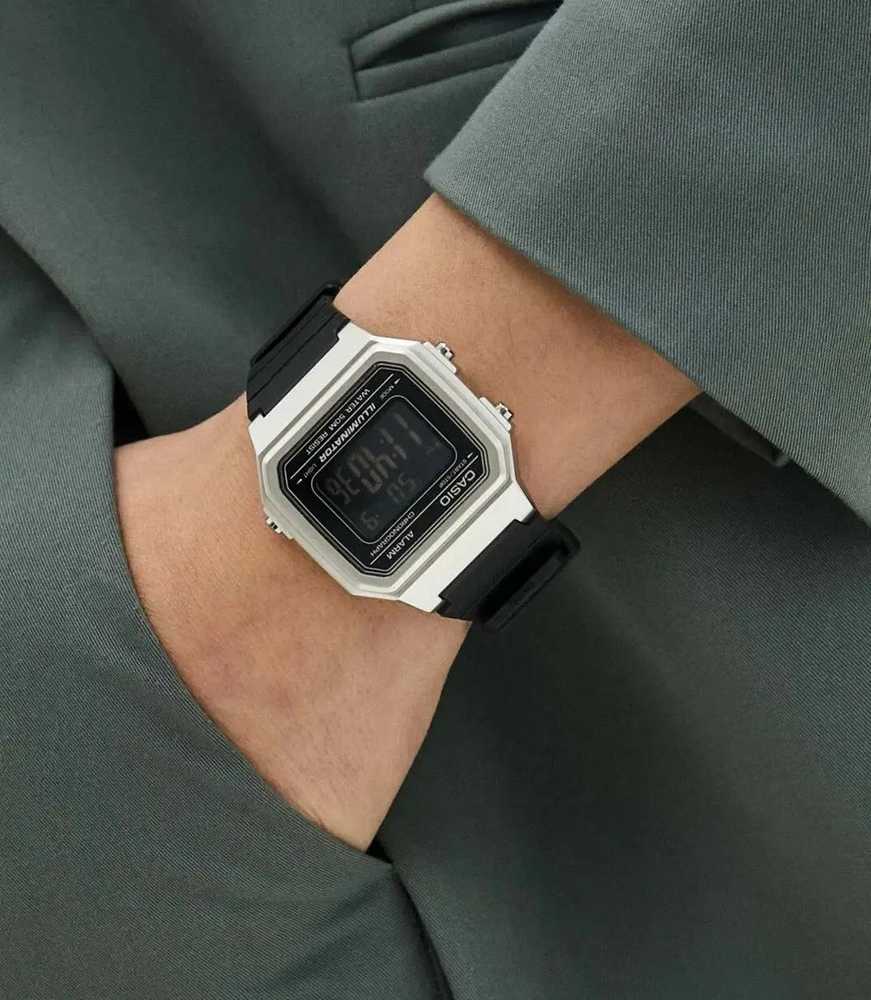 UNISEX CASIO W-217HM-7B LAIKRODIS + DĖŽĖ