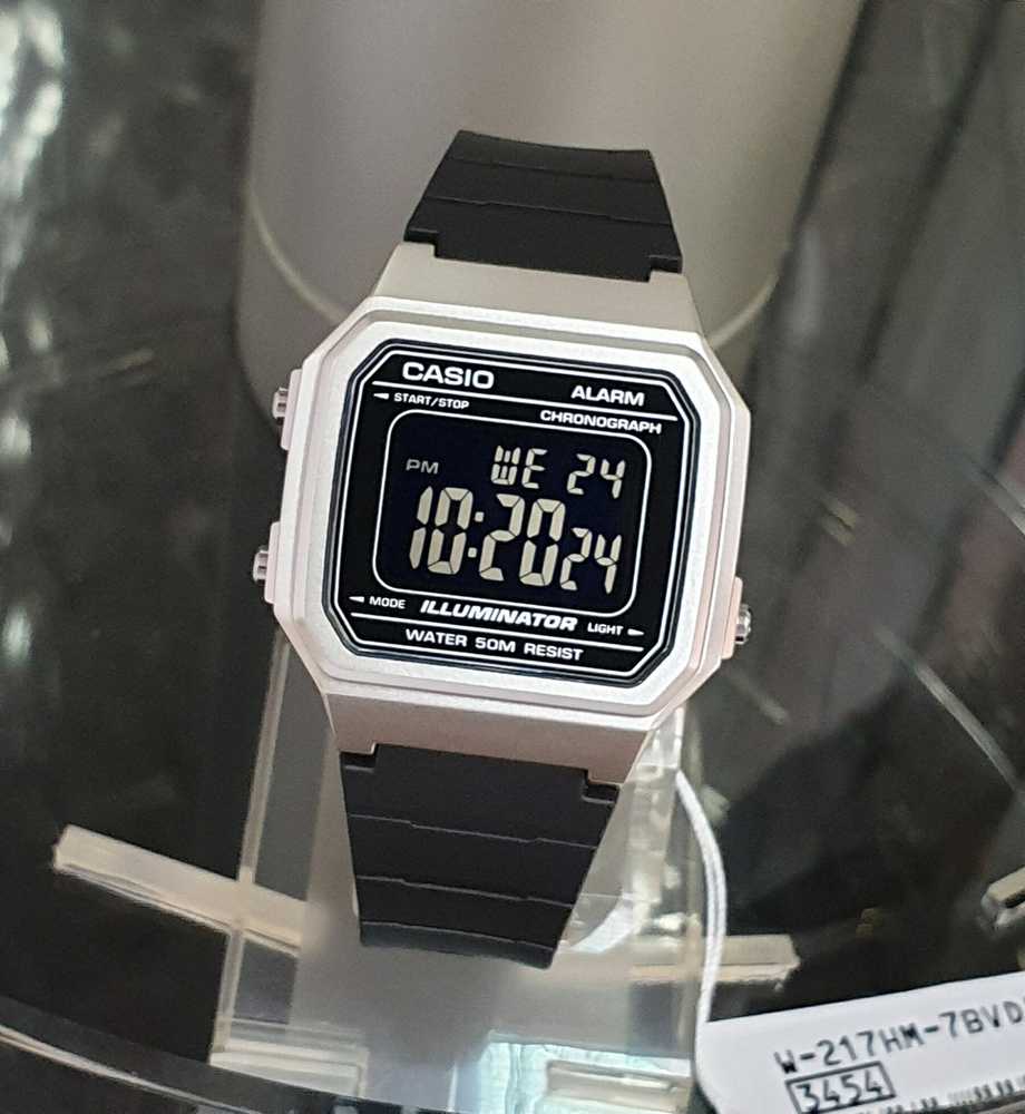 UNISEX CASIO W-217HM-7B LAIKRODIS + DĖŽĖ