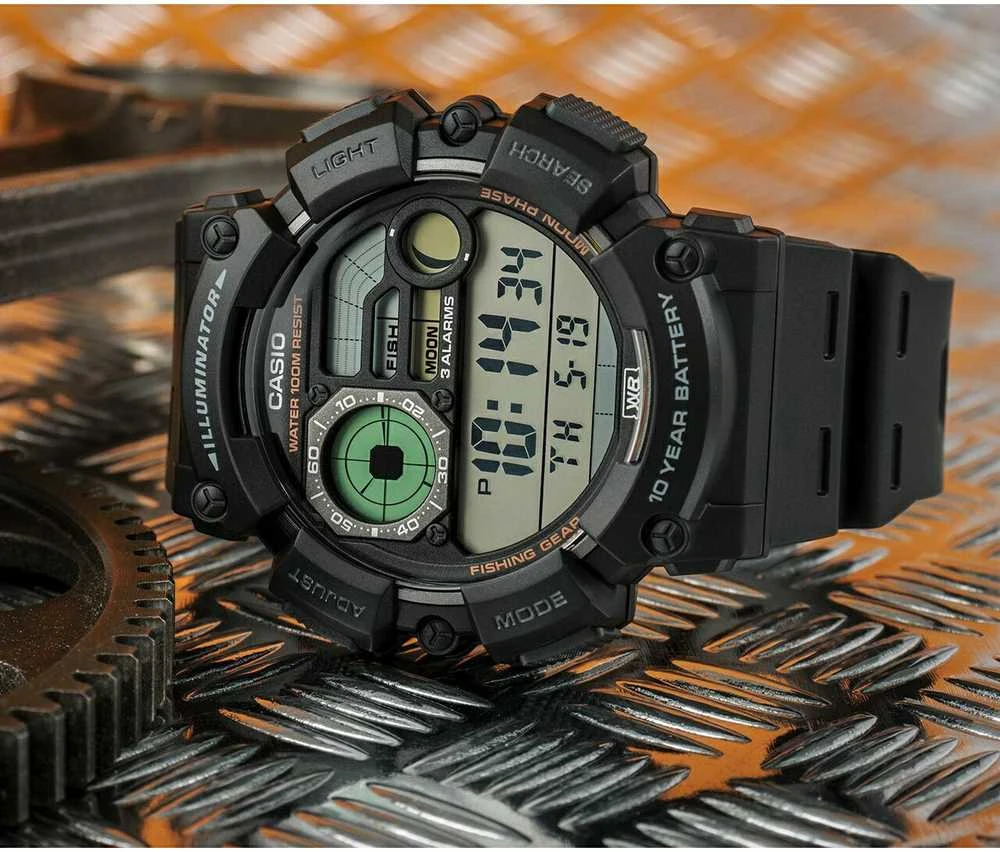 Laikrodis vyrams CASIO Digital Moonphase WS-1500H-1A + BOX