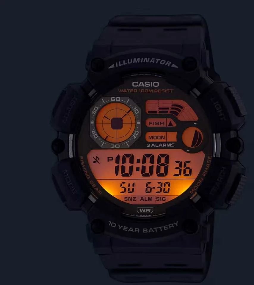 Laikrodis vyrams CASIO Digital Moonphase WS-1500H-1A + BOX