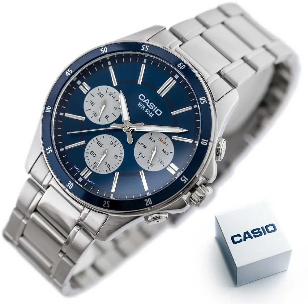 Laikrodis vyrams CASIO MTP-1374D-2A3 (zd063h) + BOX