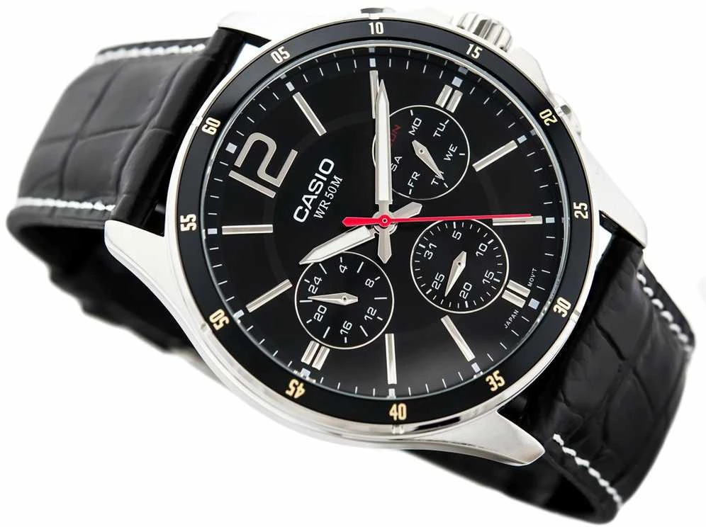 Laikrodis vyrams CASIO MTP-1374L 1AV (zd064b) + dėžutė