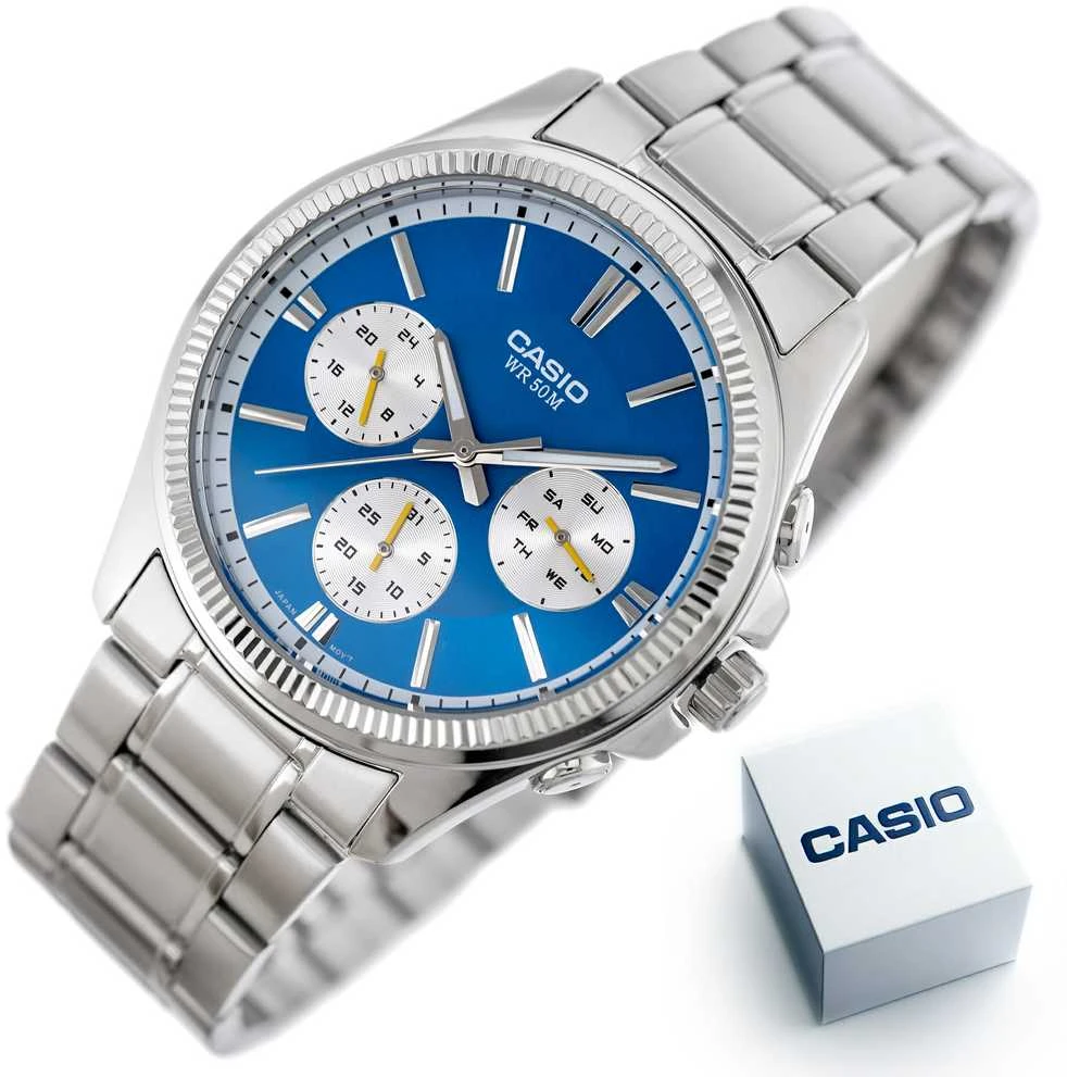 Laikrodis CASIO MEN'S WATCH MTP-1375D-2A2 (zd112d) + BOX
