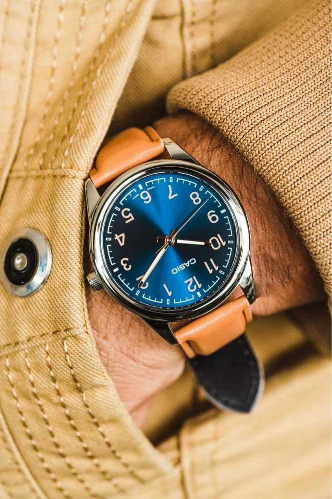 CASIO VYRIŠKAS LAIKRODIS MTP-V005L-2B4 (zd066i) + DĖŽUTĖ