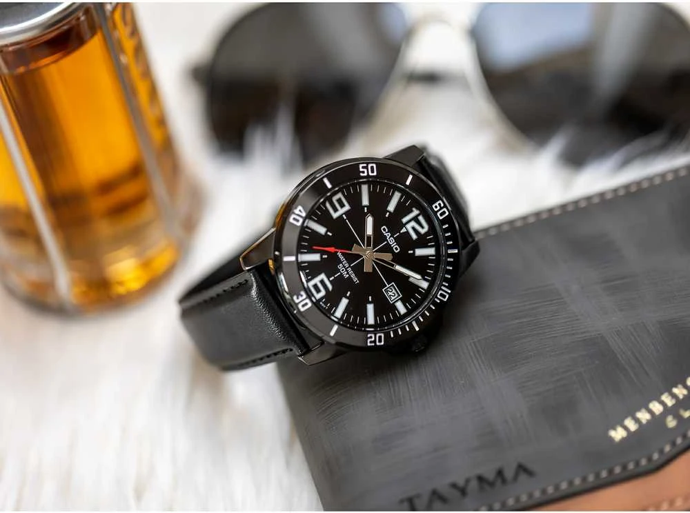 Laikrodis CASIO MEN'S WATCH MTP-VD01BL-1B (zd169d) + BOX