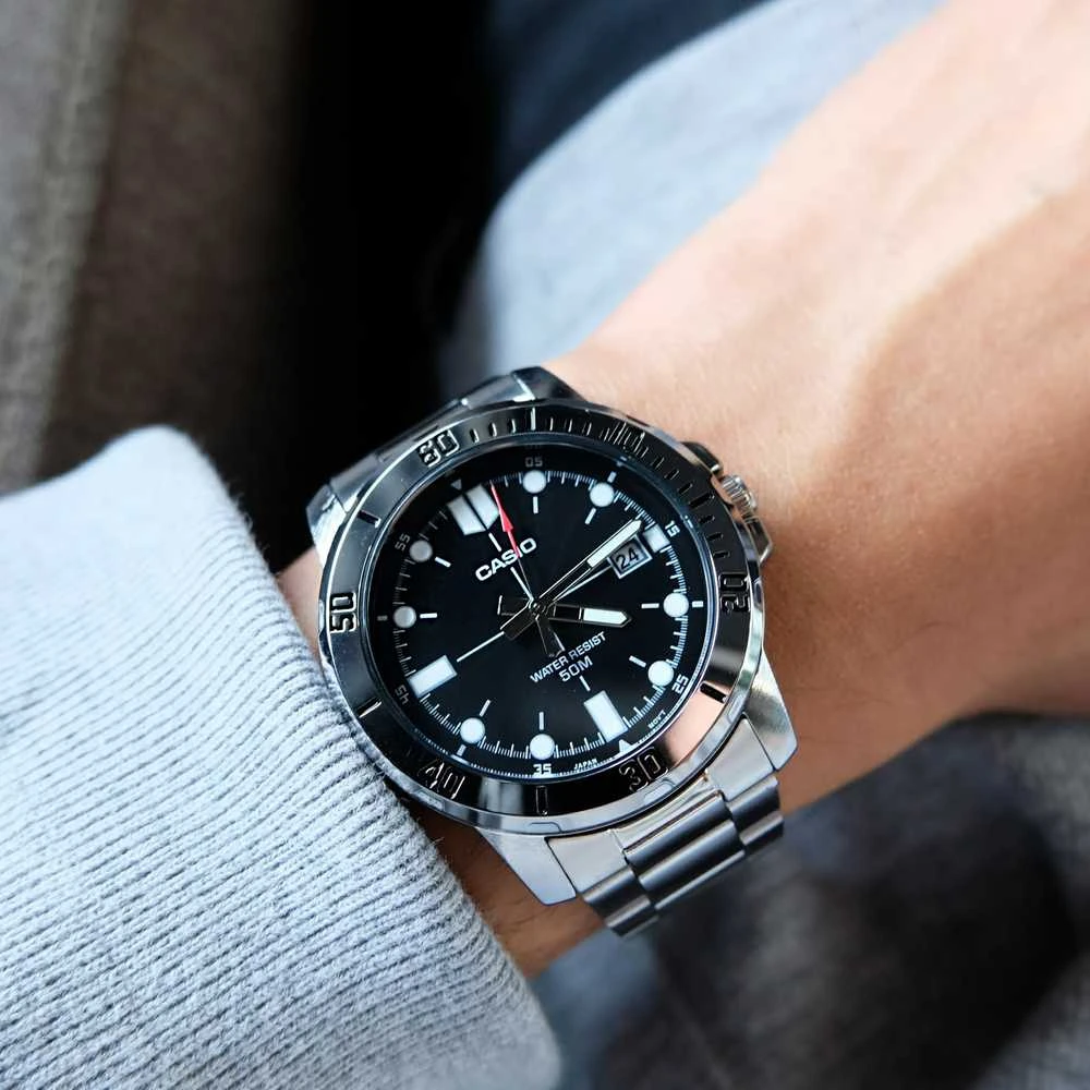 CASIO VYRIŠKAS LAIKRODIS MTP-VD01D-1EV (zd185a) + DĖŽUTĖ