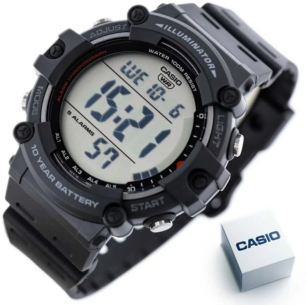 Vyriškas laikrodis Casio Sport Illuminator AE-1500WH-1A, Juodos spalvos