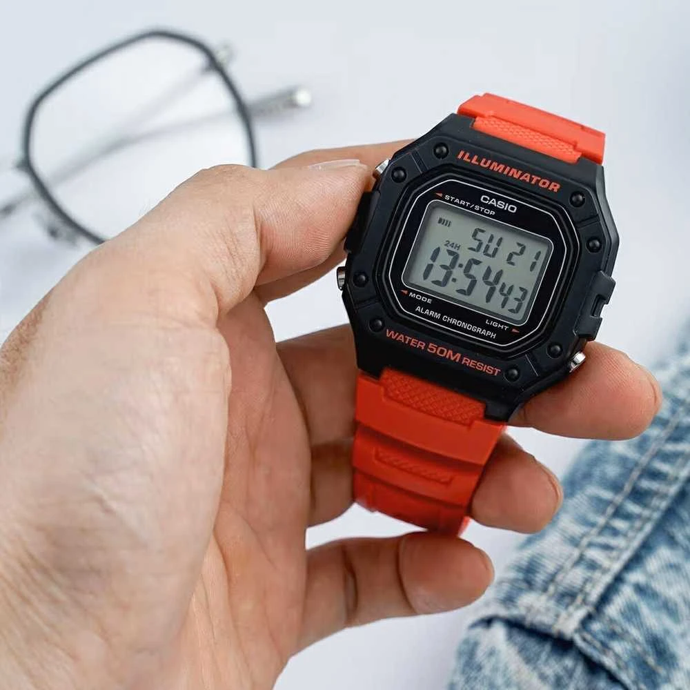 Laikrodis vyrams CASIO W-218H-4B + dėžutė
