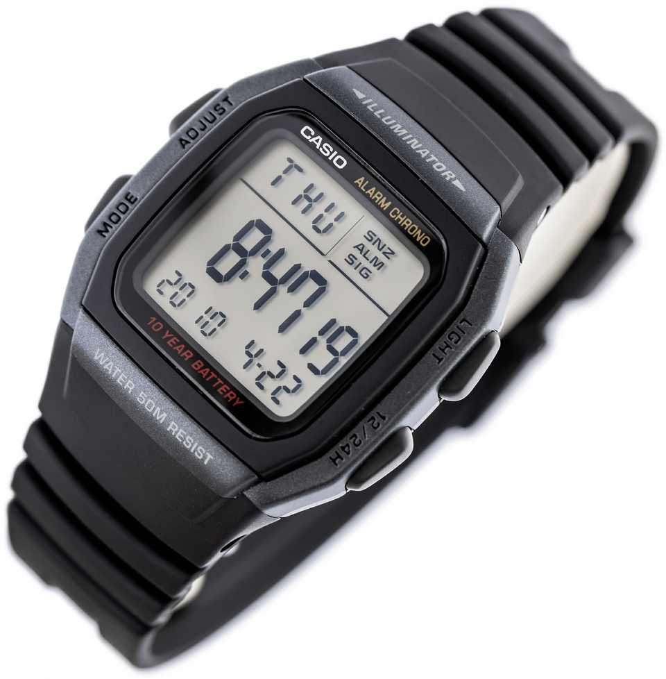 Laikrodis vyrams CASIO W-96H-1B + dėžutė