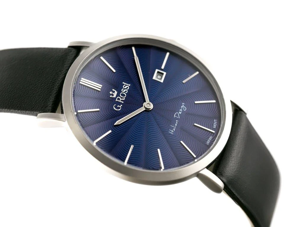 Laikrodis vyrams G. ROSSI - 10853A - SLIM (zg184b) + dėžutė