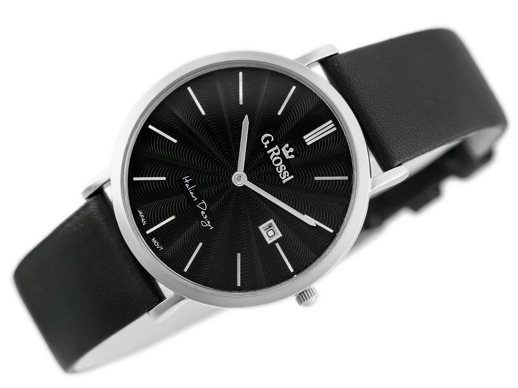 Laikrodis vyrams G. ROSSI - 10853A - SLIM (zg184c) + dėžutė