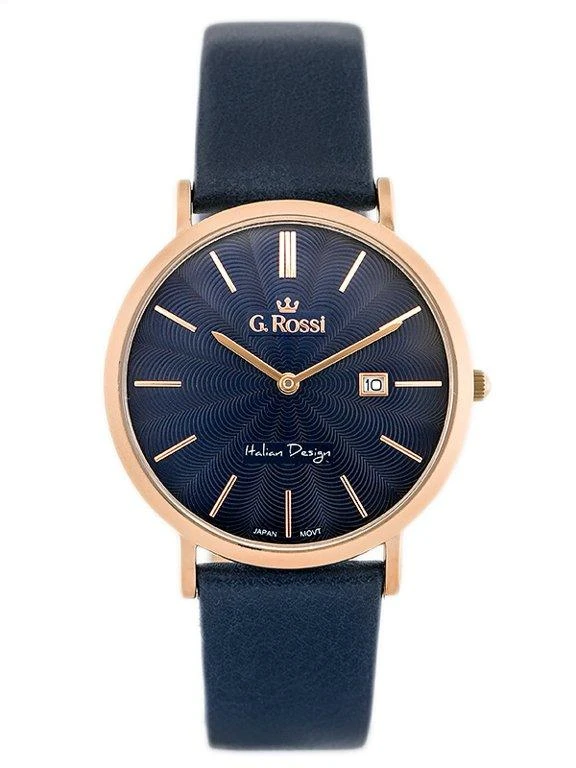 G.Rossi Laikrodis vyrams G. ROSSI - 10853A - SLIM (zg184h) + dėžutė