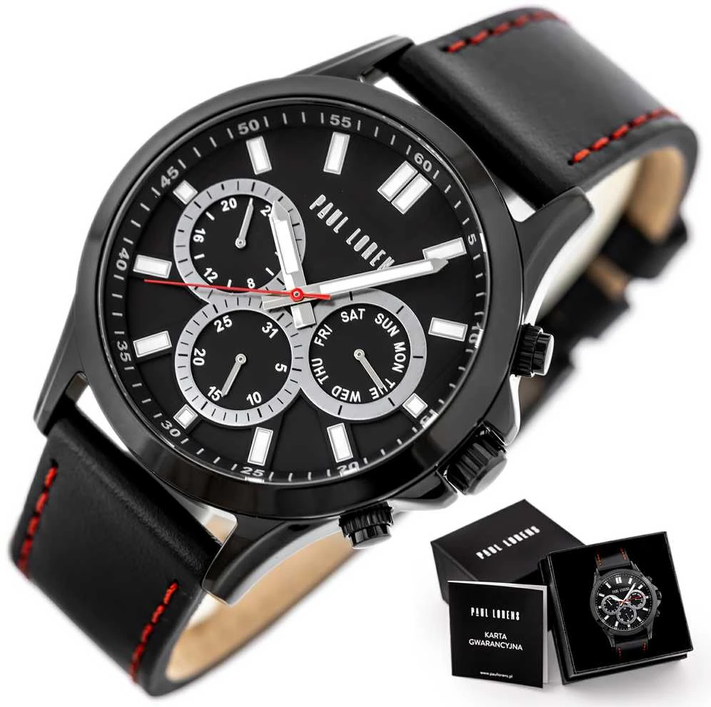 PAUL LORENS MALE WATCH - PL8071A2-1A3 (zg373a) + BOX