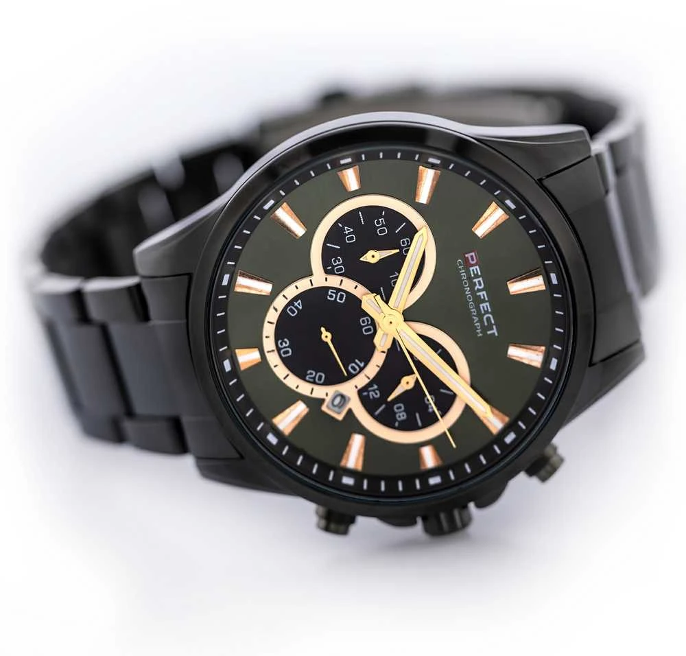PERFECT VYRIŠKAS LAIKRODIS M510CH-04 - CHRONOGRAFAS (zp386d) + DĖŽUTĖ