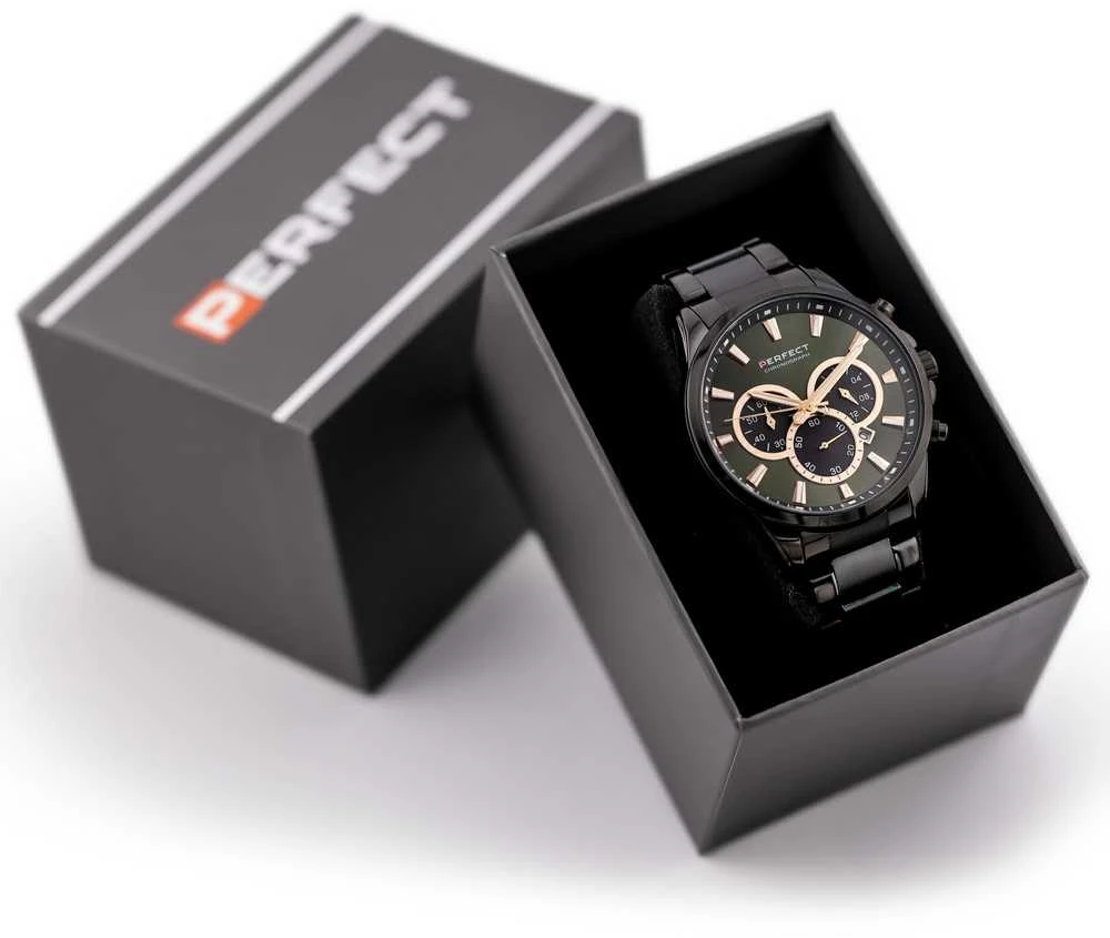 PERFECT VYRIŠKAS LAIKRODIS M510CH-04 - CHRONOGRAFAS (zp386d) + DĖŽUTĖ