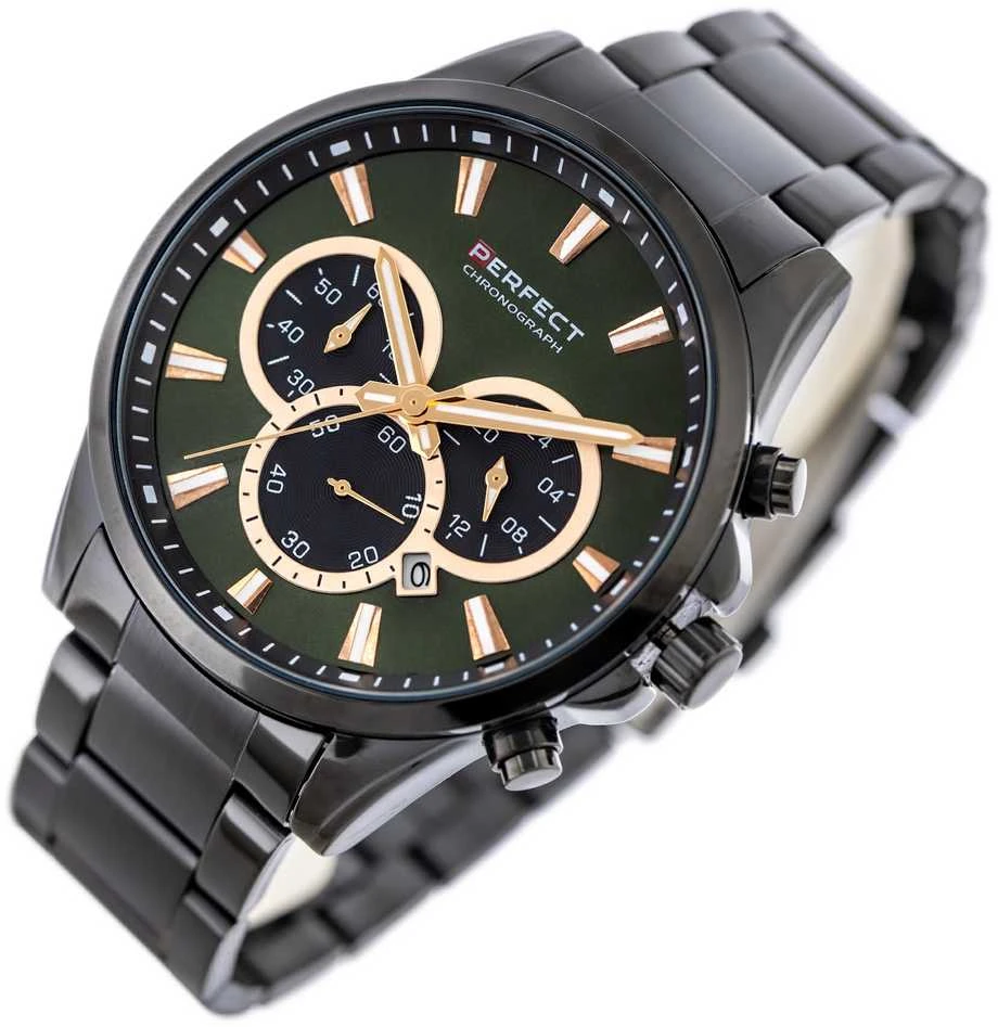 PERFECT VYRIŠKAS LAIKRODIS M510CH-04 - CHRONOGRAFAS (zp386d) + DĖŽUTĖ