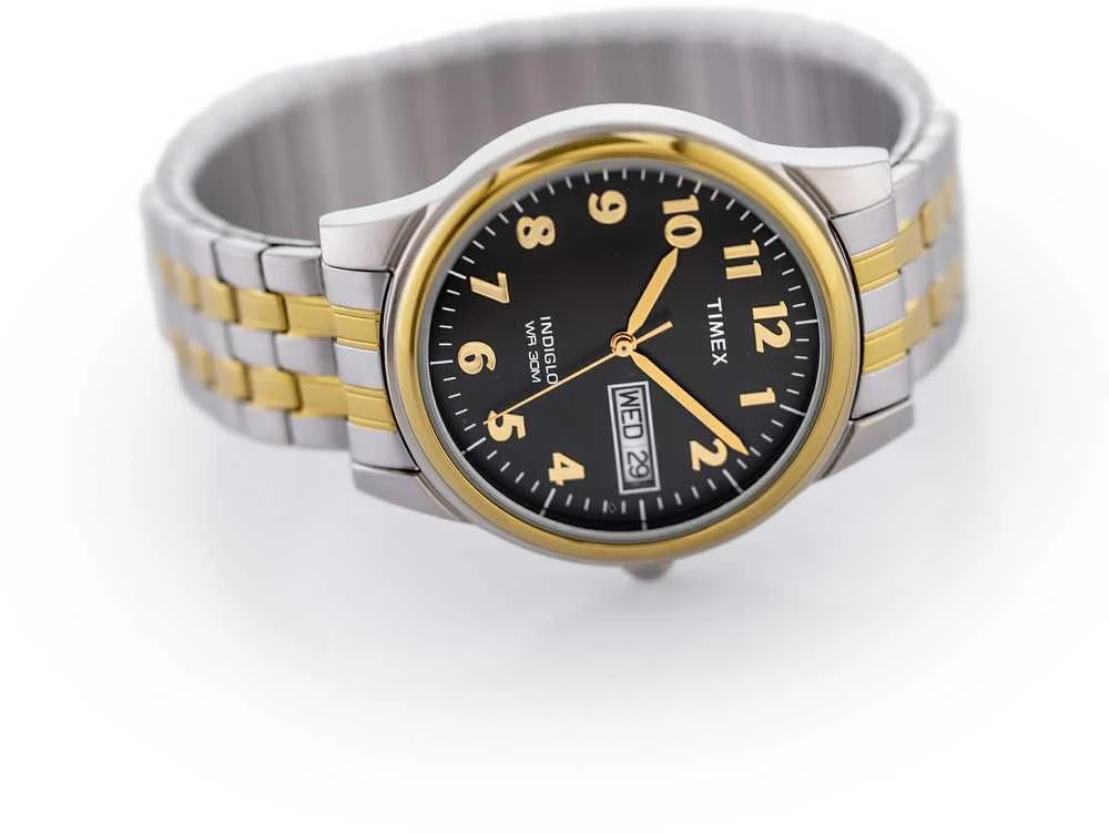TIMEX Charles dviejų spalvų vyriškas laikrodis T26481 INDIGLO + DĖŽUTĖ