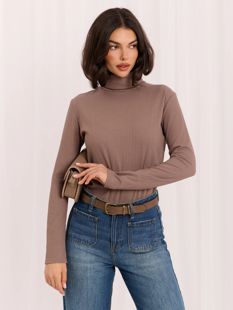 Lakerta Bluzka-LK-BZ-510155.75-ciemny bezowy