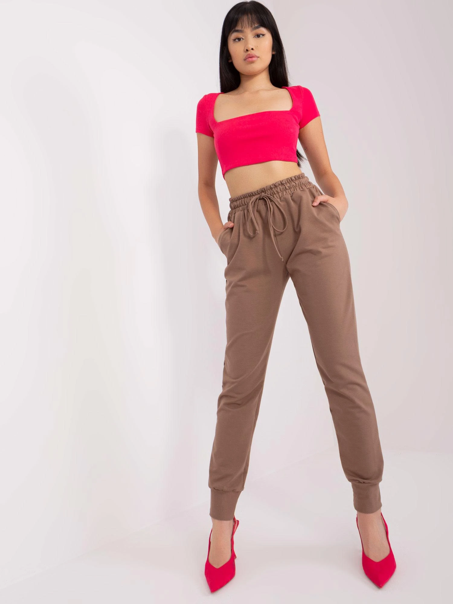 Lakerta Kelnės-LK-SP-508922-1,30X-rudos