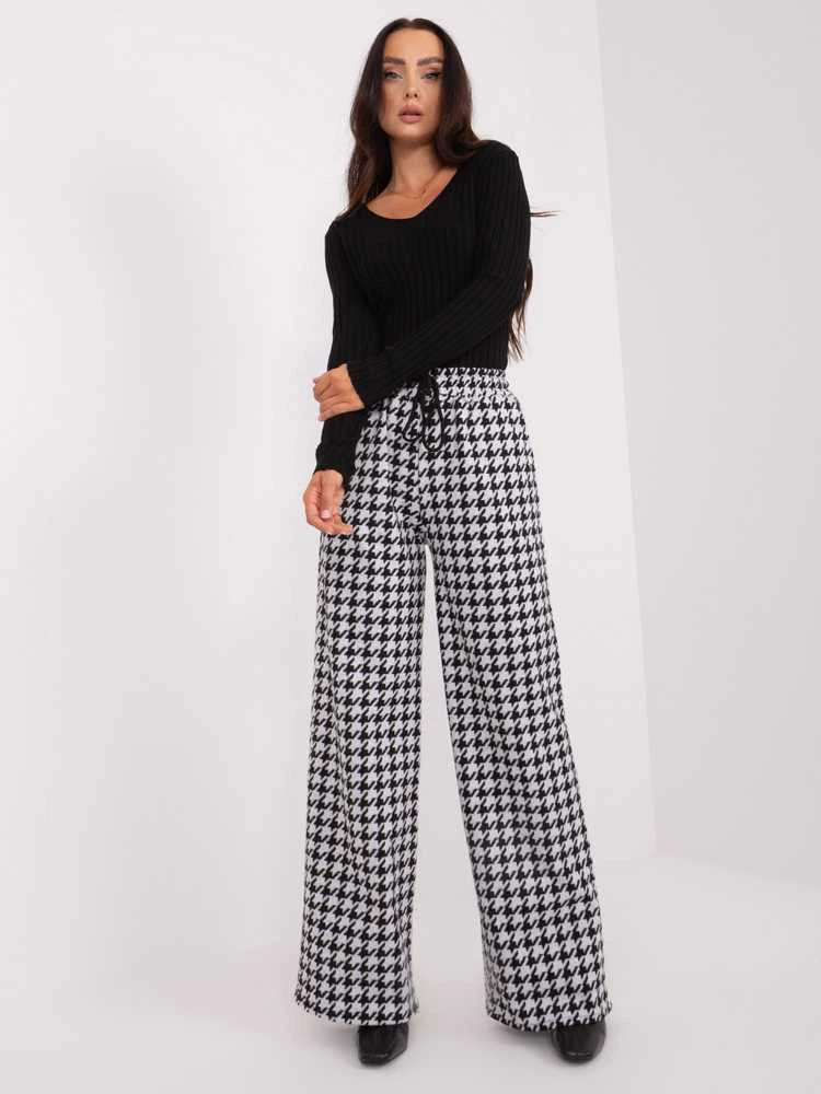 Lakerta Kelnės-LK-SP-509429.87-juoda-balta