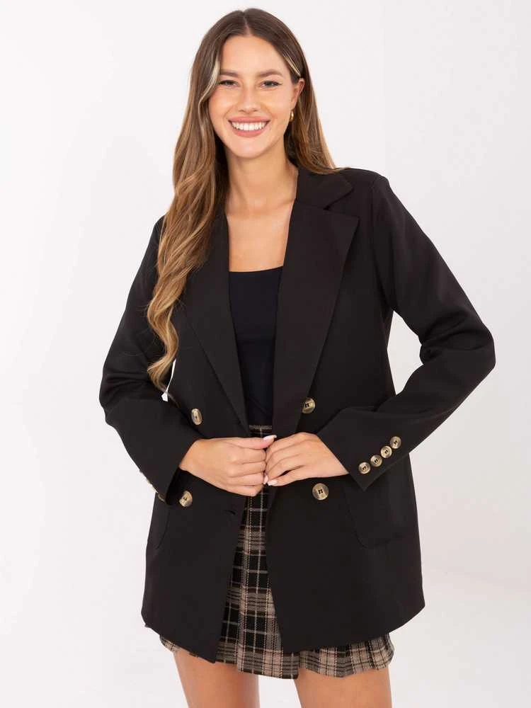 Lakerta Švarkas moterims -LK-MA-509956.04-juoda