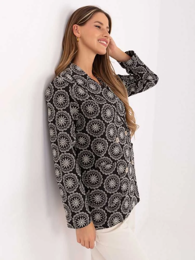 Lakerta Švarkas moterims -LK-MA-510103.90-juoda