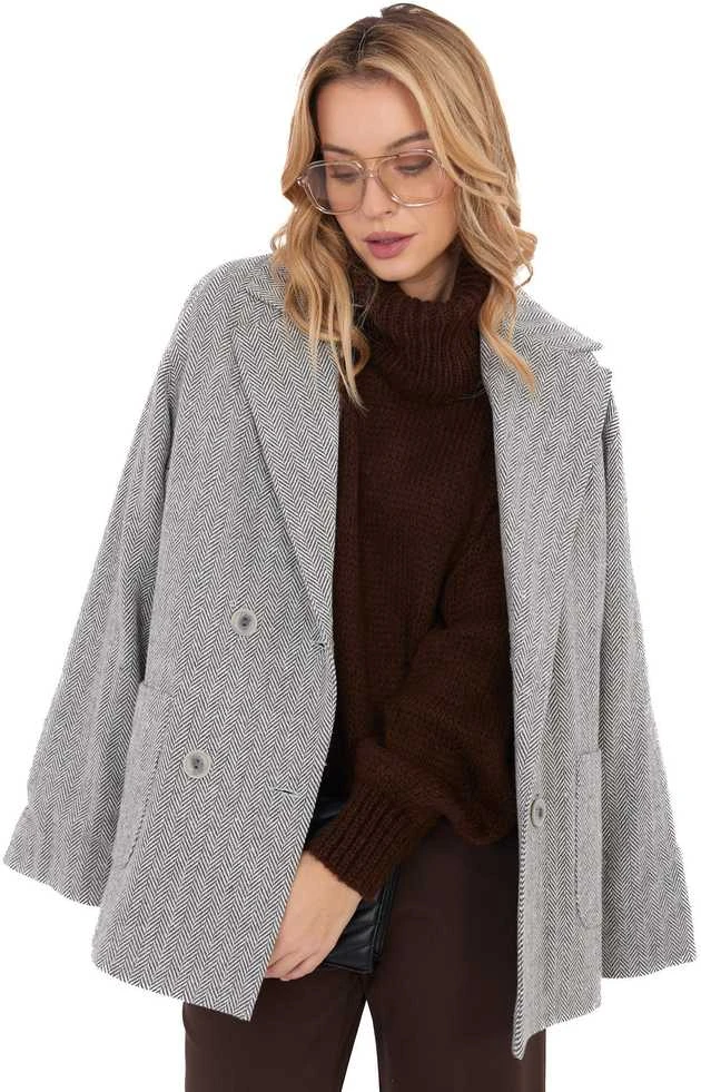 Lakerta Švarkas moterims -LK-MA-510148.00-pilka