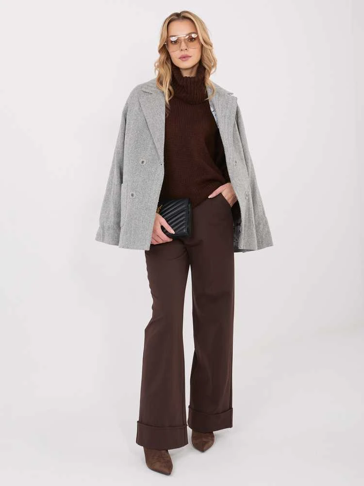 Lakerta Švarkas moterims -LK-MA-510148.00-pilka