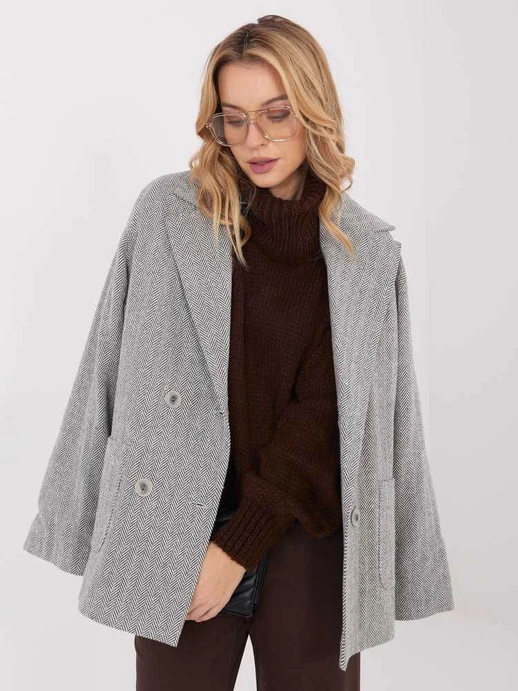 Lakerta Švarkas moterims -LK-MA-510148.00-pilka