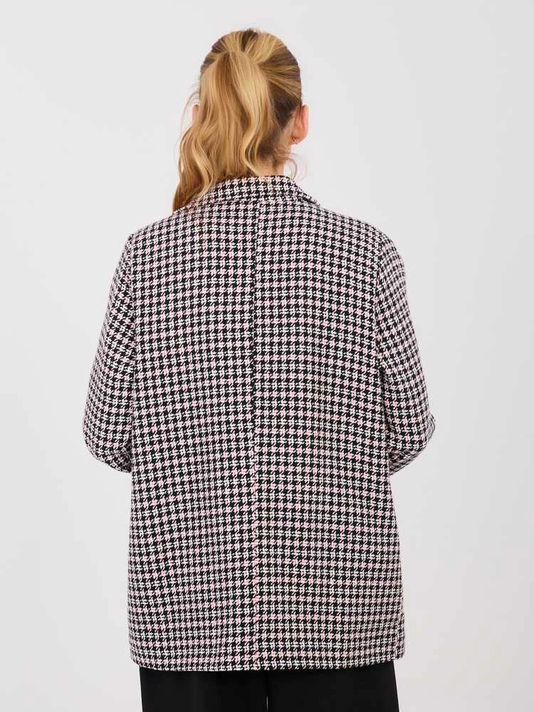 Lakerta Švarkas moterims -LK-MA-510149.93-juoda-rožinė