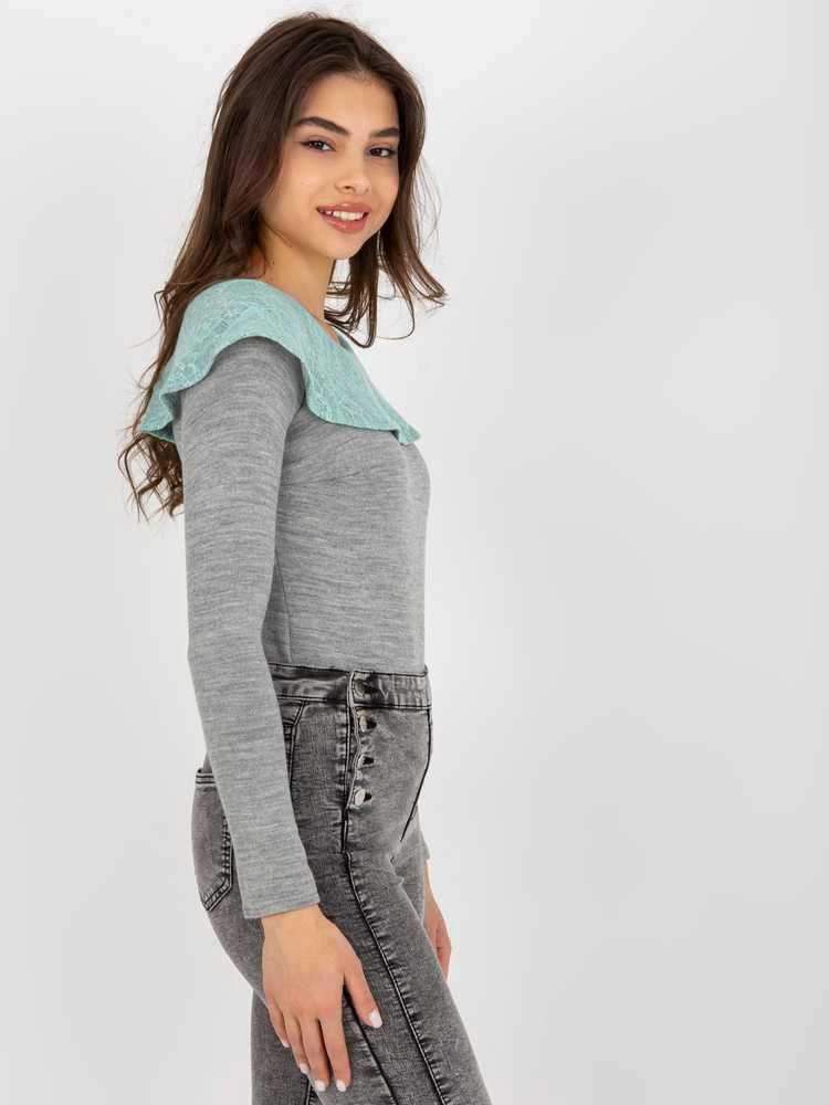 Lakerta Megztinis-LK-SW-506559-2,13-pilkai mėlynas