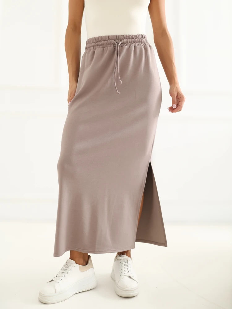 Lakerta Spódnica-LK-SD-510263.16-ciemny bezowy