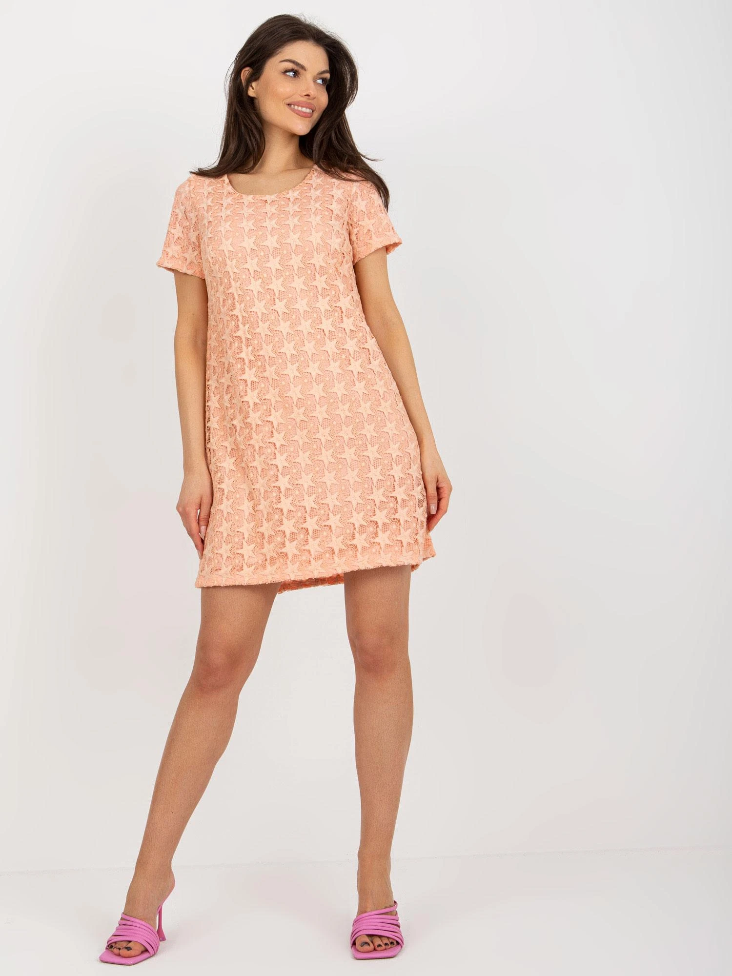 Lakerta Suknelė-LK-SK-1119.96-persikas