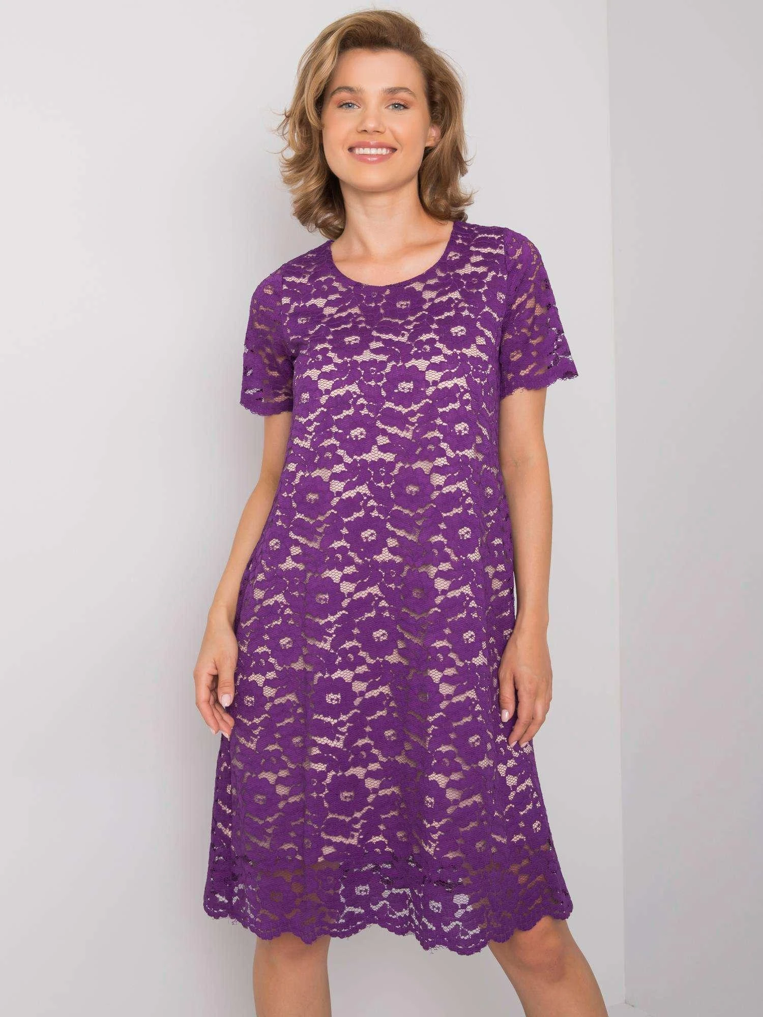 Lakerta Suknelė-LK-SK-506732.39P-tamsiai violetinė