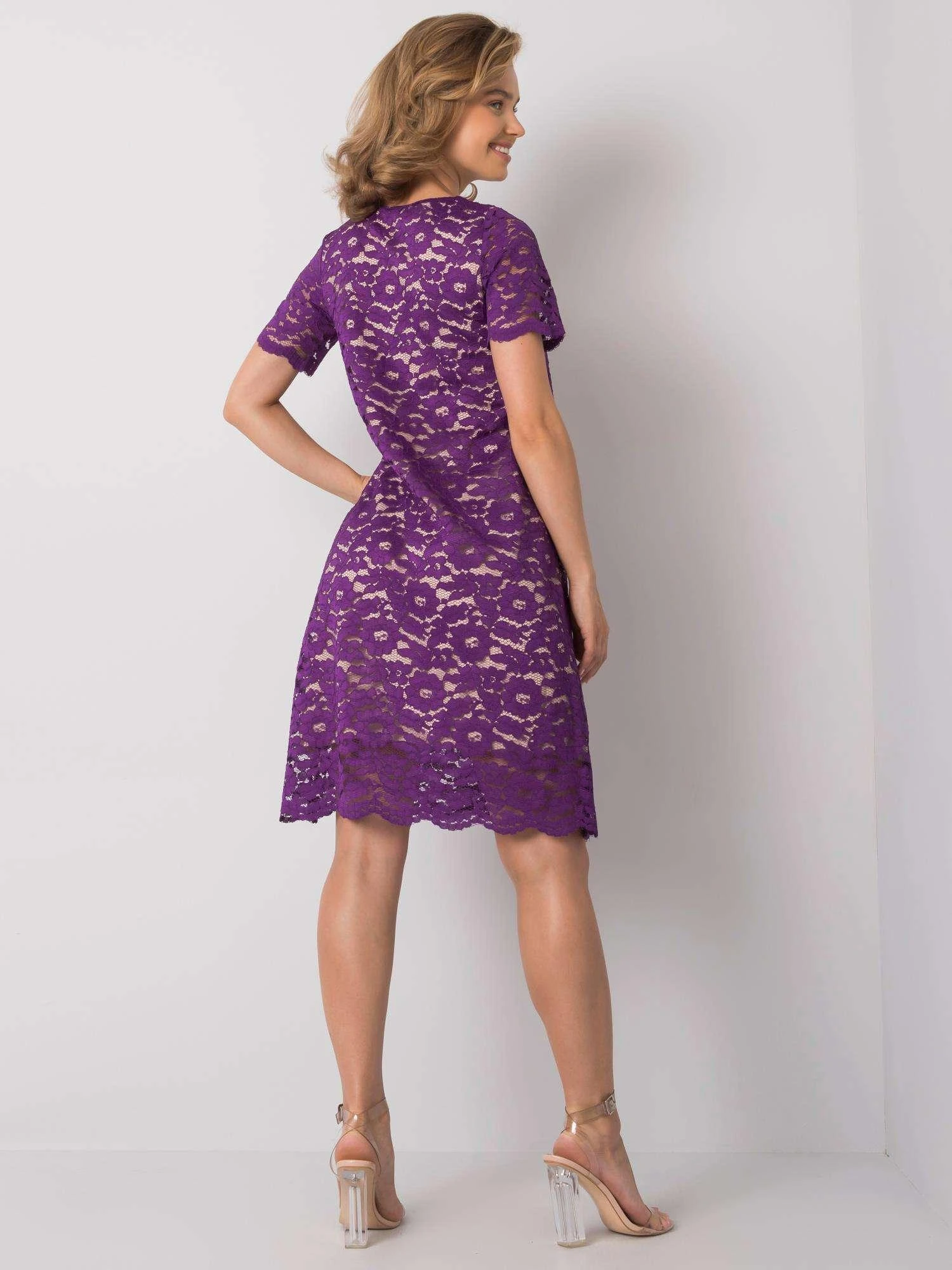 Lakerta Suknelė-LK-SK-506732.39P-tamsiai violetinė