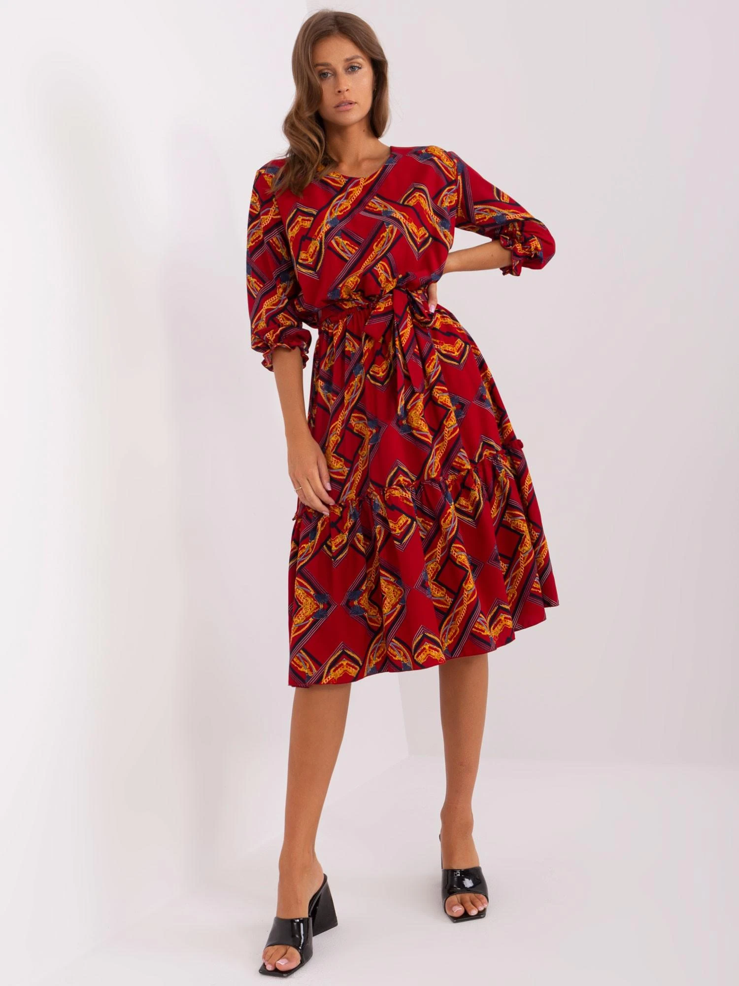 Lakerta Suknelė-LK-SK-507496.27P-bordo