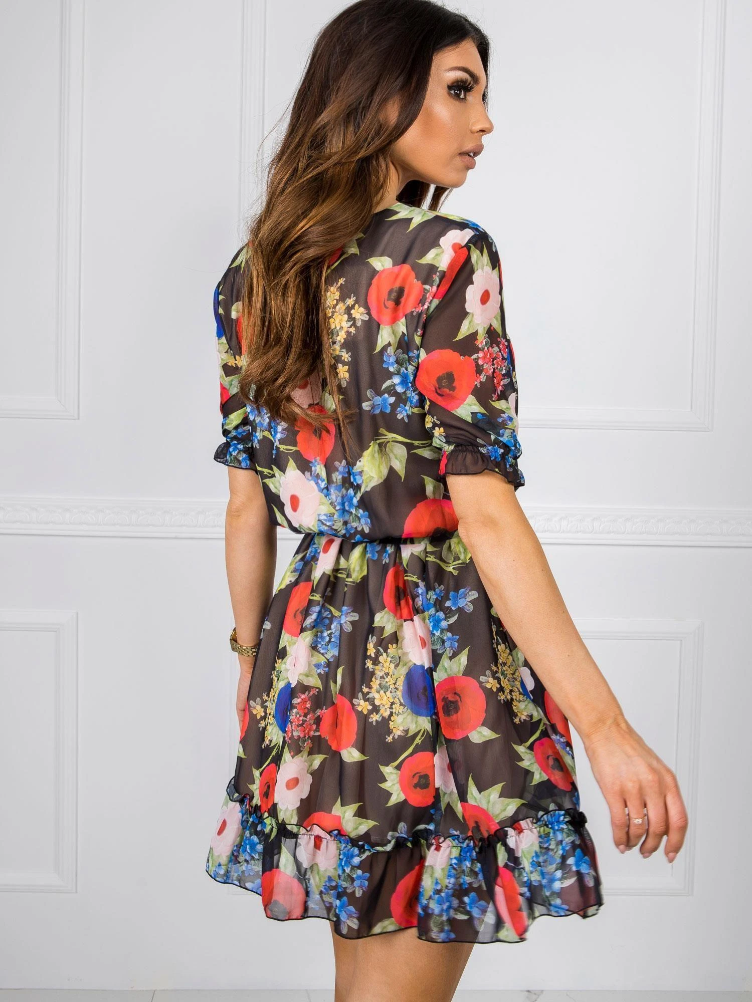 Lakerta Suknelė-LK-SK-507626.70-juoda-raudona