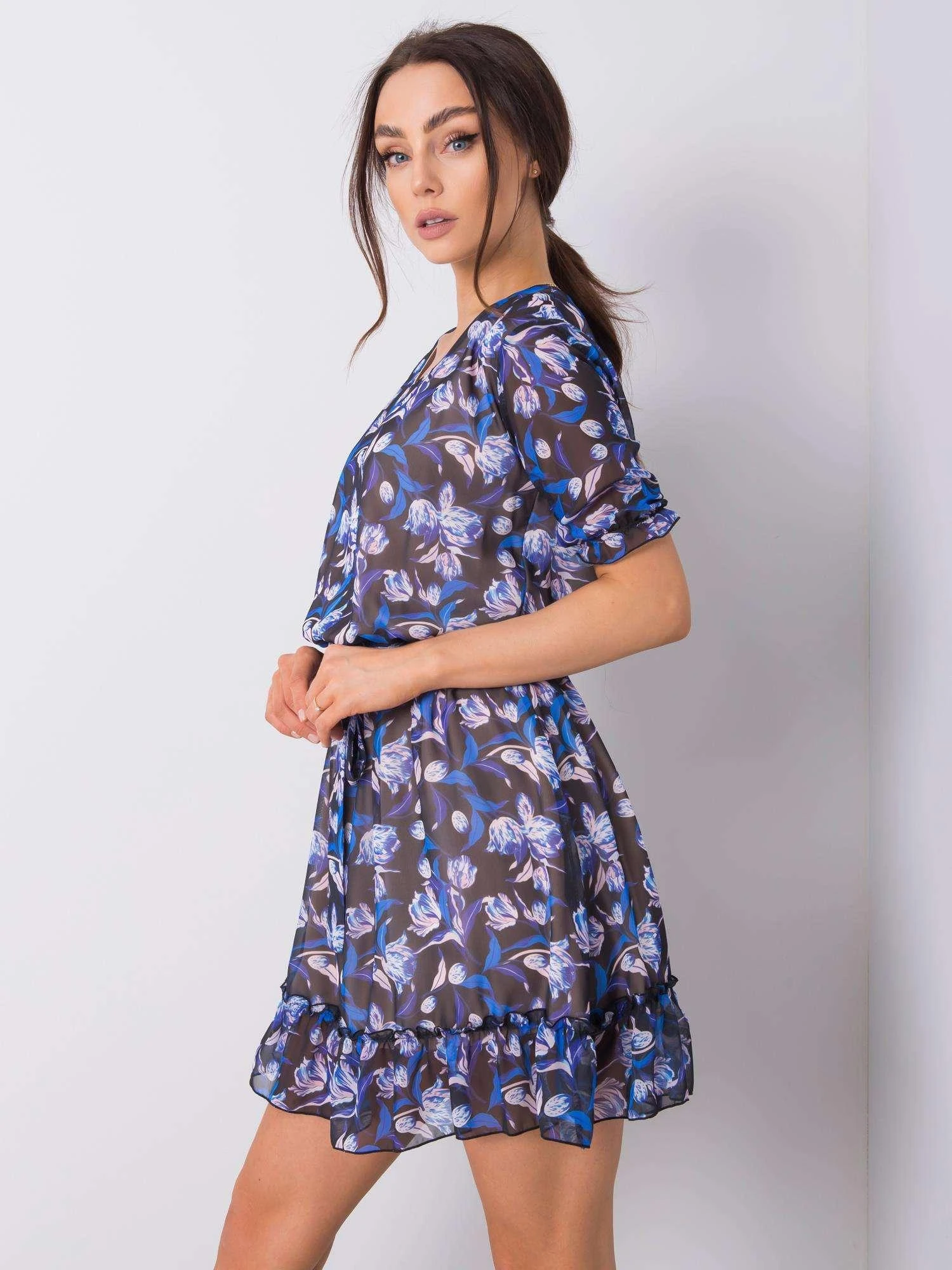 Lakerta Suknelė-LK-SK-507627.39-juoda-mėlyna