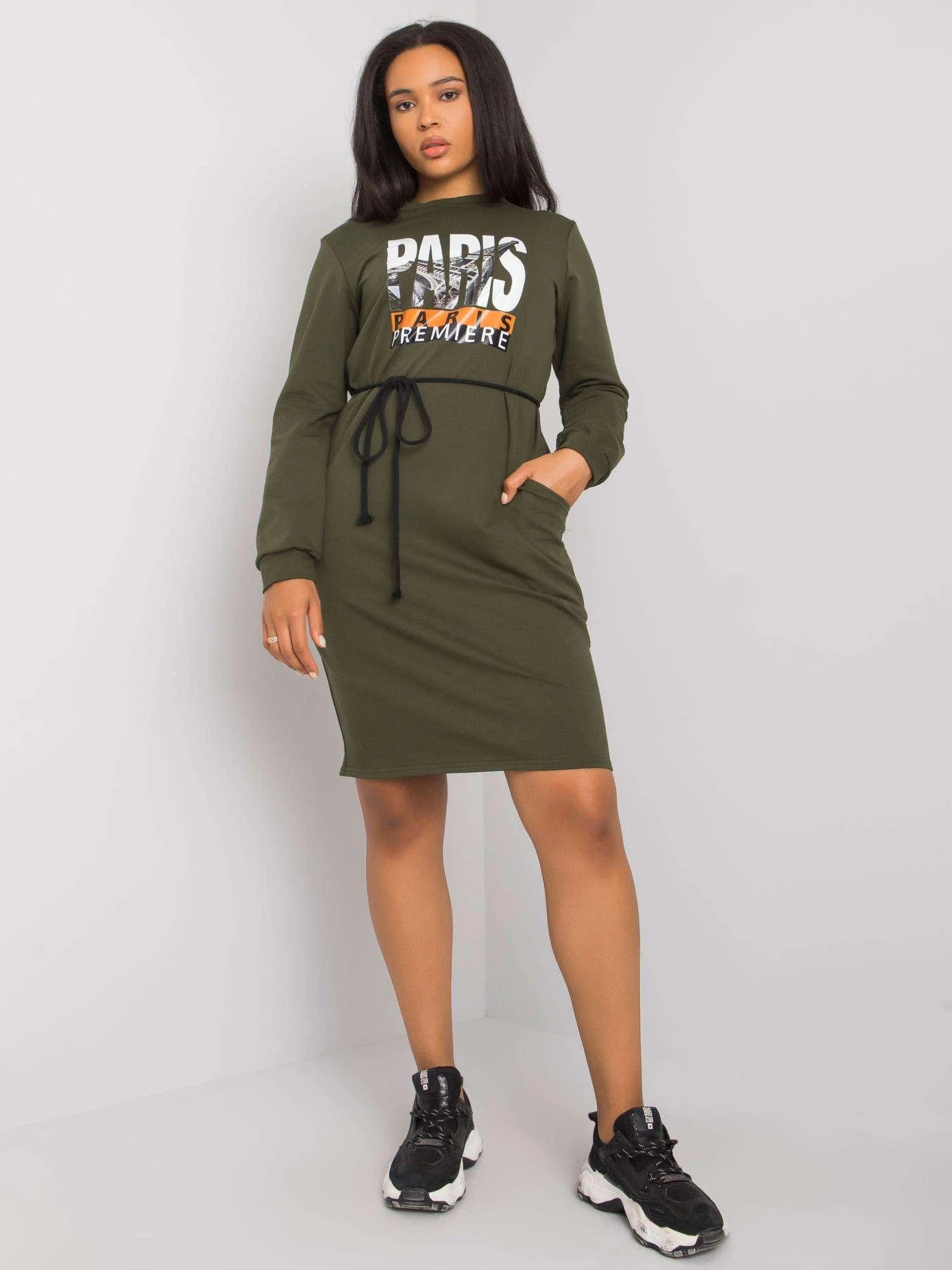 Lakerta Suknelė-LK-SK-508299.30-khaki