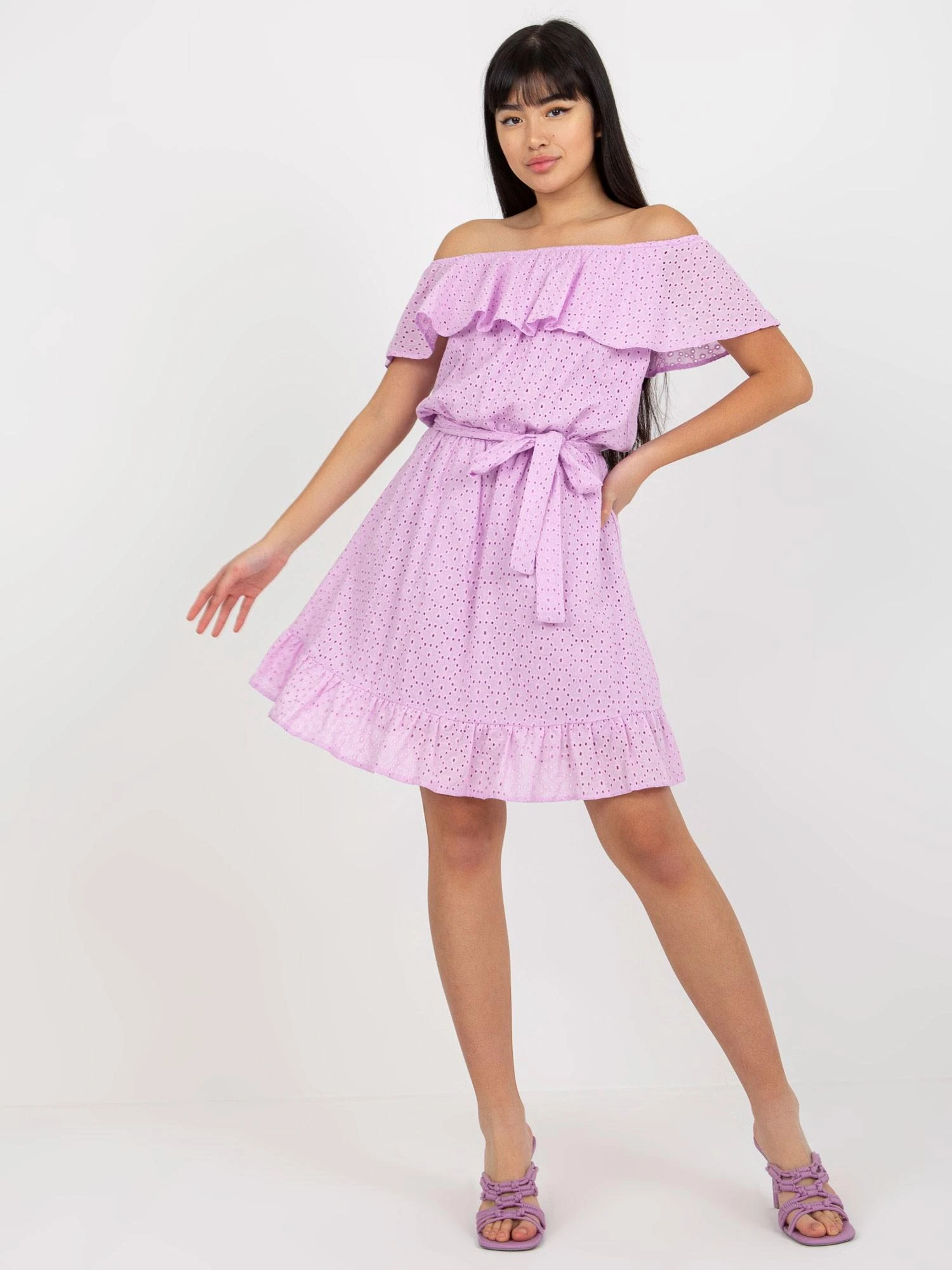 Lakerta Suknelė - LK-SK-508610.23 - šviesiai violetinė