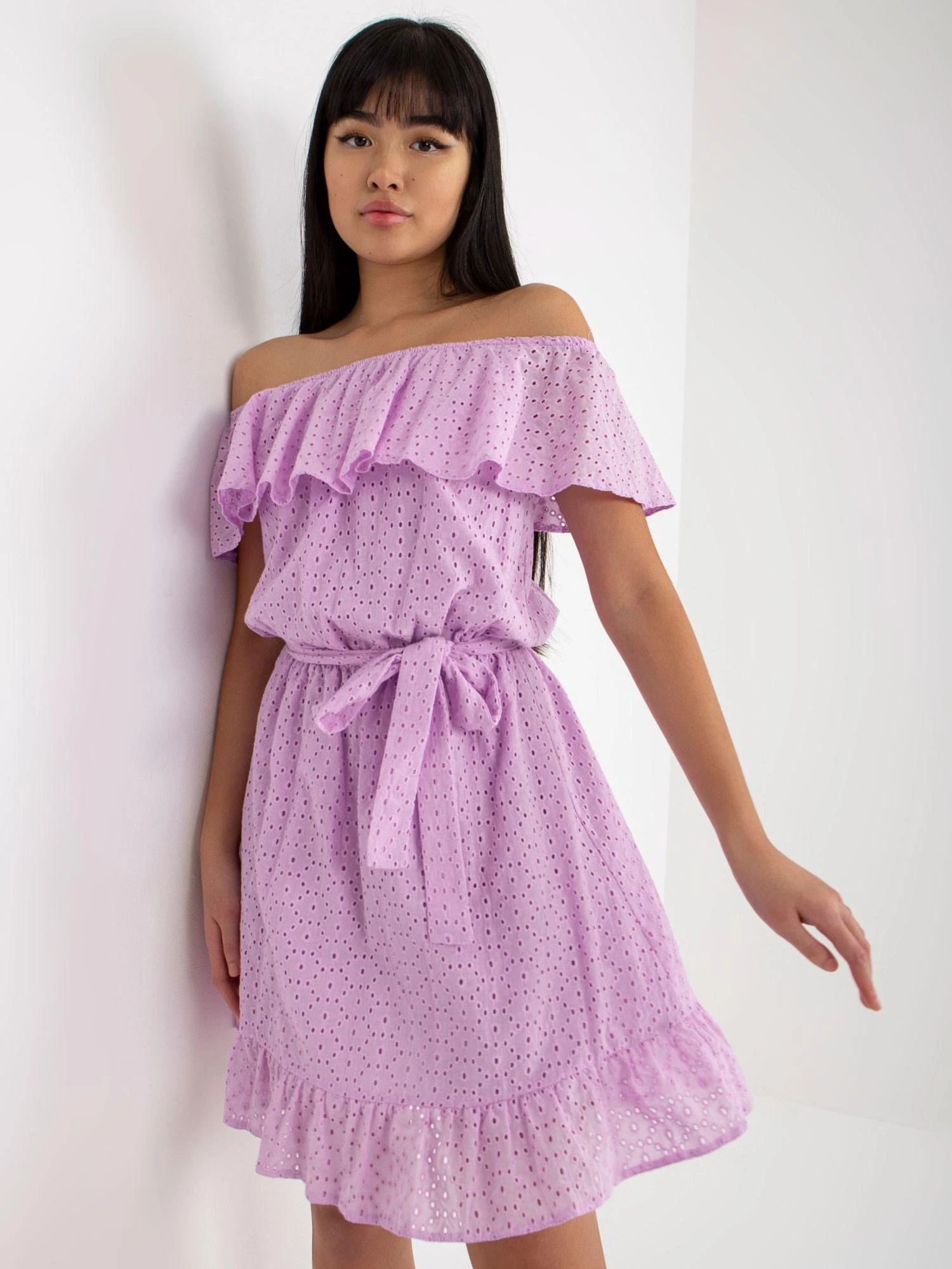 Lakerta Suknelė - LK-SK-508610.23 - šviesiai violetinė